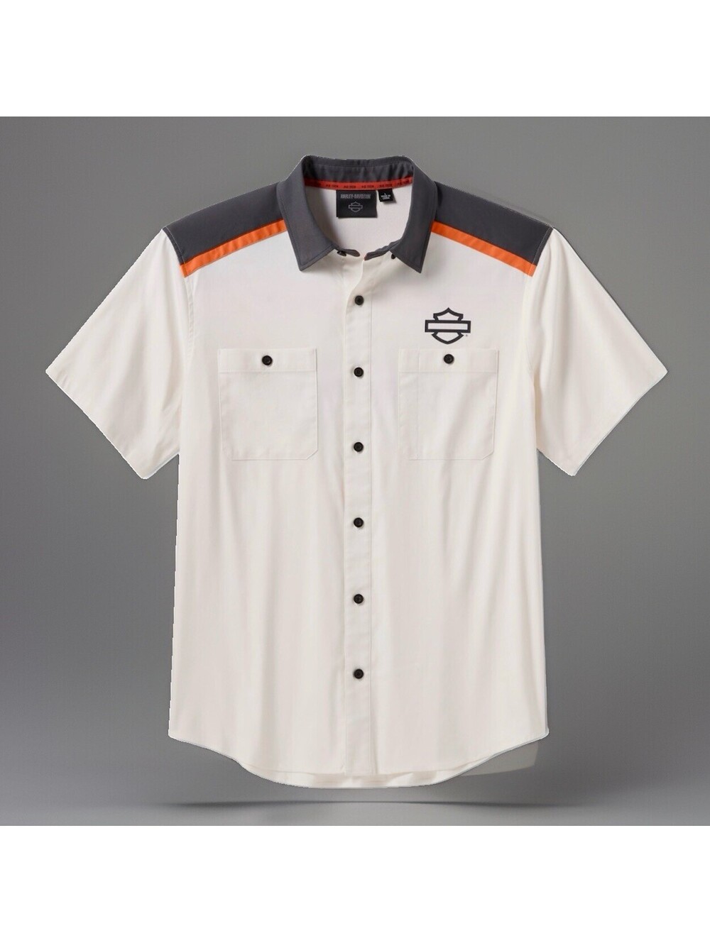 NEW MEN'S HD TECH COOLMAX COLOR BLOCKED SHIRT - COLORBLOCKED - CLOUD DANCER  2XL